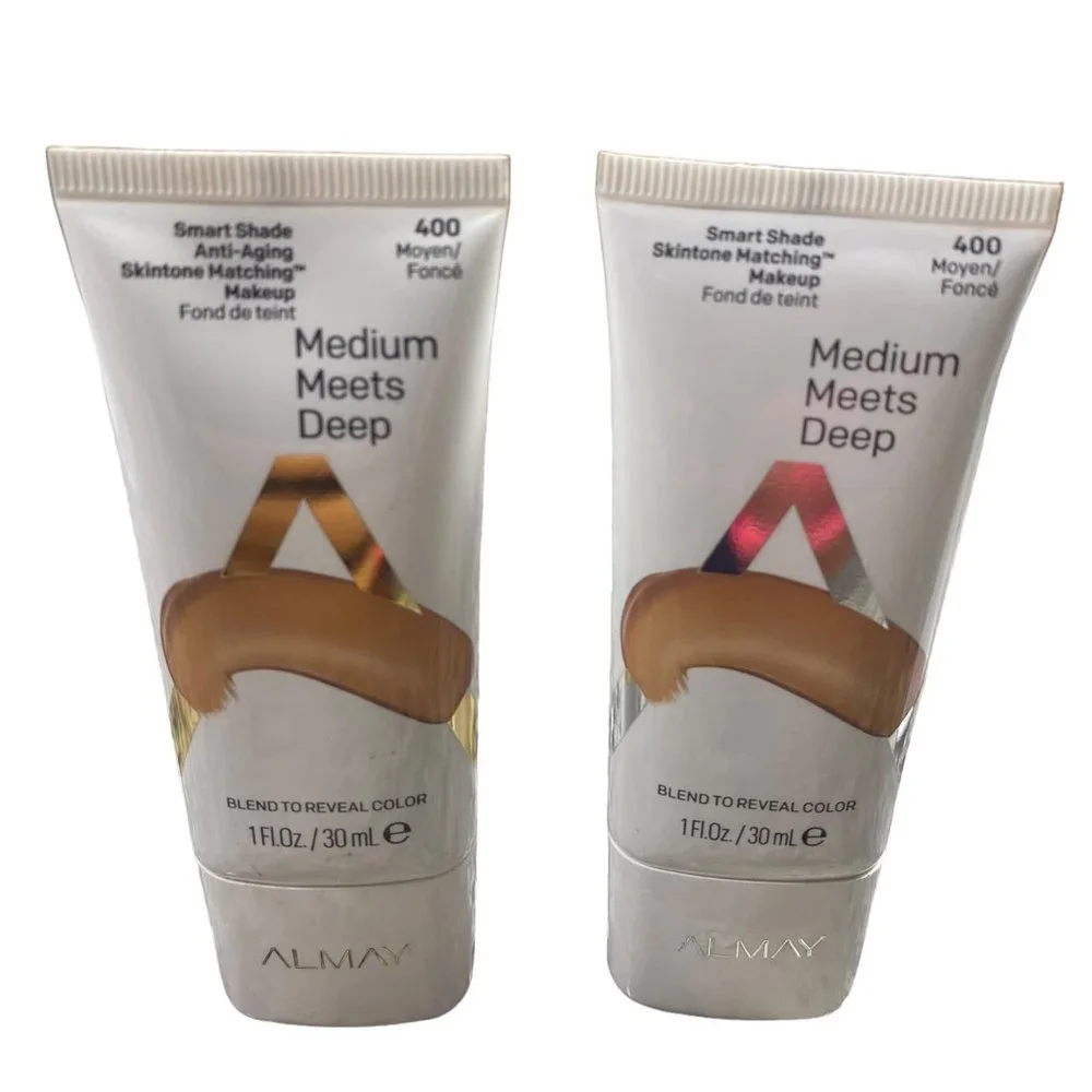ALMAY Smart Shade Skintone Matching Makeup 400 Moyen Fragrance Free Lot of 2